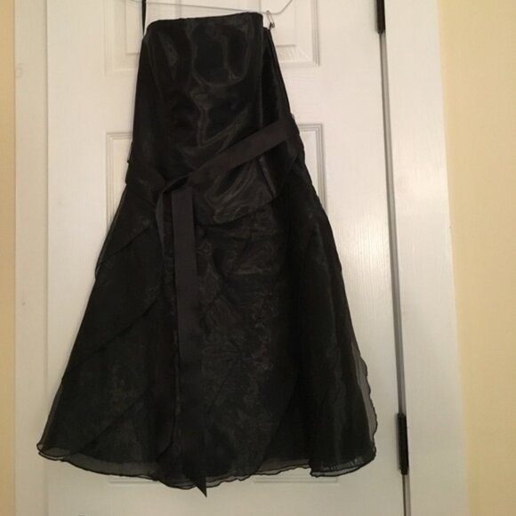 Black strapless Jessica McClintock party dress 👗 - Picture 1 of 4
